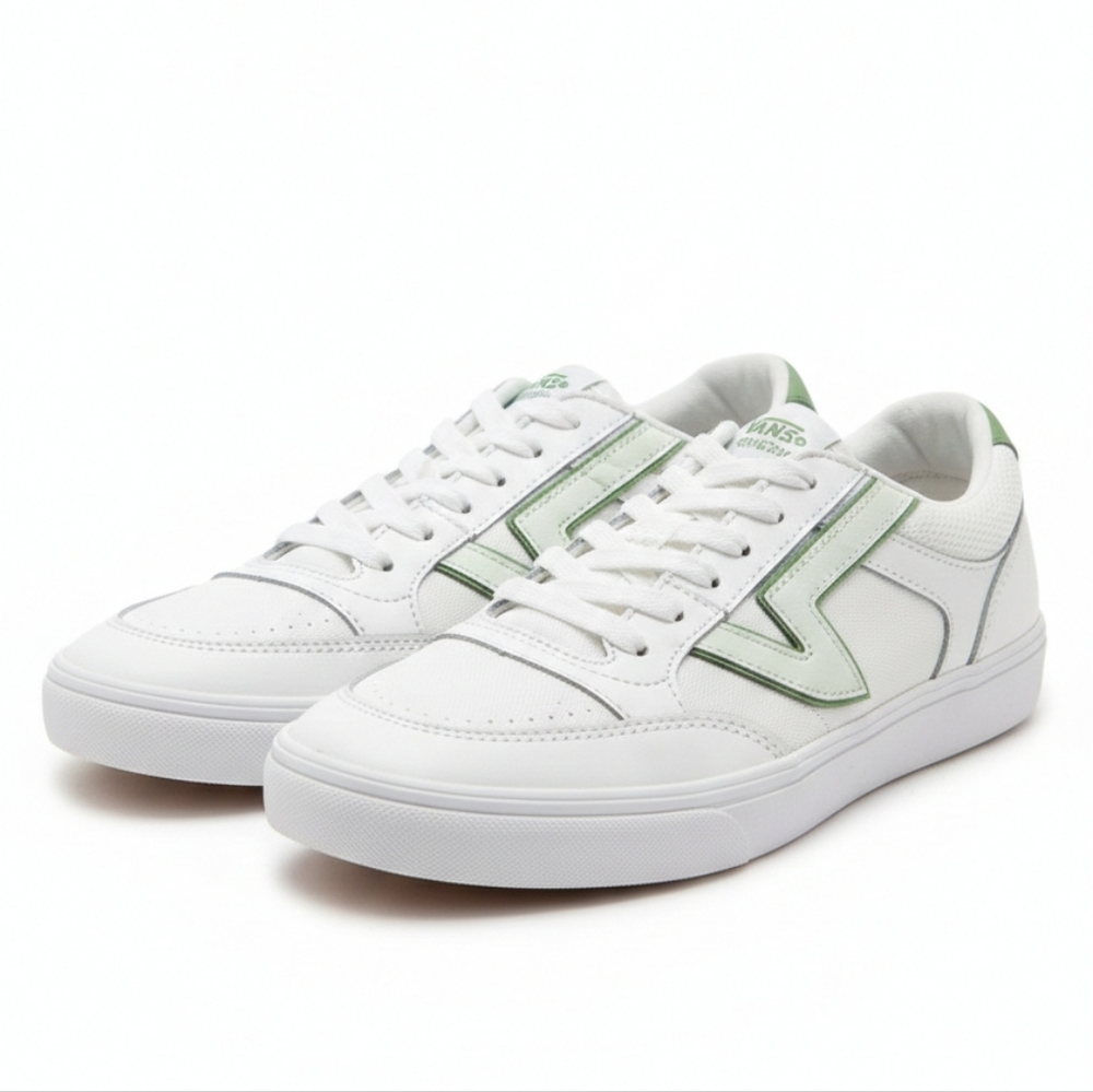 Vans Lowland CC Greenhouse Green White Size 11 Varsity Retro Skate Shoes